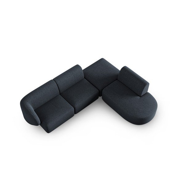Kampinė sofa tamsiai mėlynos spalvos (su dešiniuoju kampu) Shane – Micadoni Home-image-2