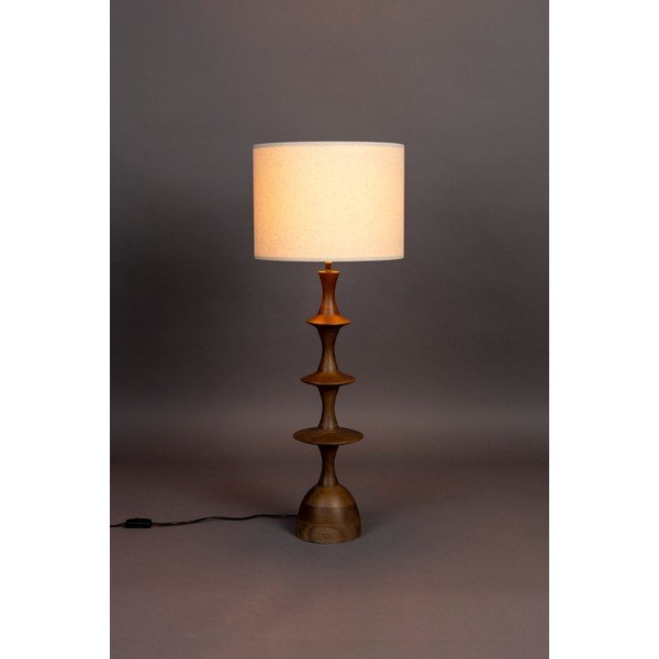Stalinis šviestuvas rudos spalvos/kreminės spalvos (aukštis 90 cm) su tekstiliniu gaubtu Cath – Dutchbone-image-1