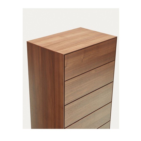 Aukšta šoninė spintelė natūralios spalvos iš riešutmedžio 60x114 cm Vedrana – Kave Home-image-3