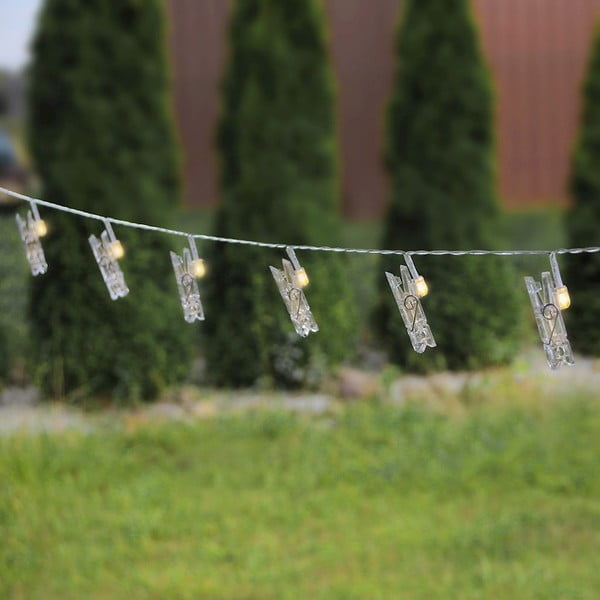 Skaidri LED lempučių girlianda su segtukais DecoKing Pin, 20 lempučių, ilgis 3,35 m-image-3