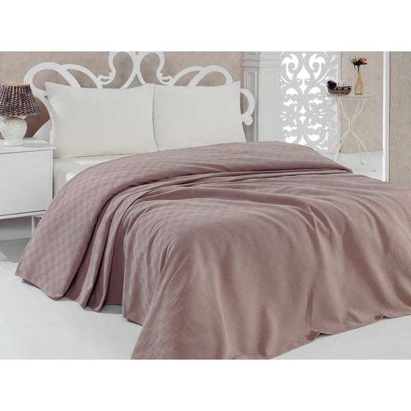 Lengva medvilninė lovatiesė Pique Pink, 160 x 240 cm