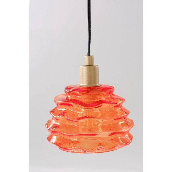 Oranžinės spalvos iš stiklo kabantis šviestuvas ø 15 cm Fall – Jotex-image-3