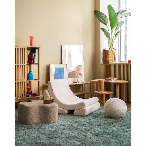 Šviesiai rudos spalvos iš boucle vaikiškas pufas Cloud – Wigiwama-image-3