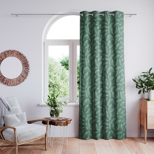 Žalios spalvos iš velveto užuolaida 140x250 cm Calm – Restilo-image-2