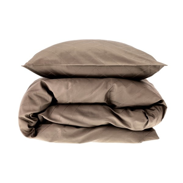 Taupe spalvos iš damasko viengulė/itin ilga patalynė 140x220 cm Tiles – Södahl-image-4