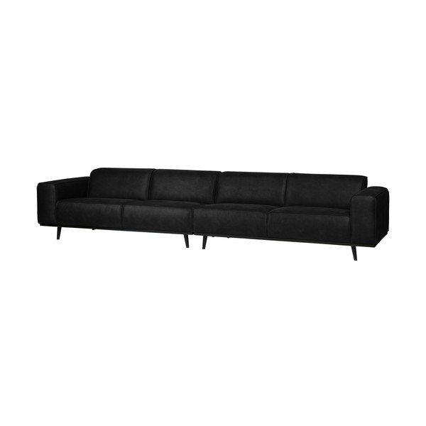 Juoda zomšinė sofa BePureHome Statement, 372 cm-image-1