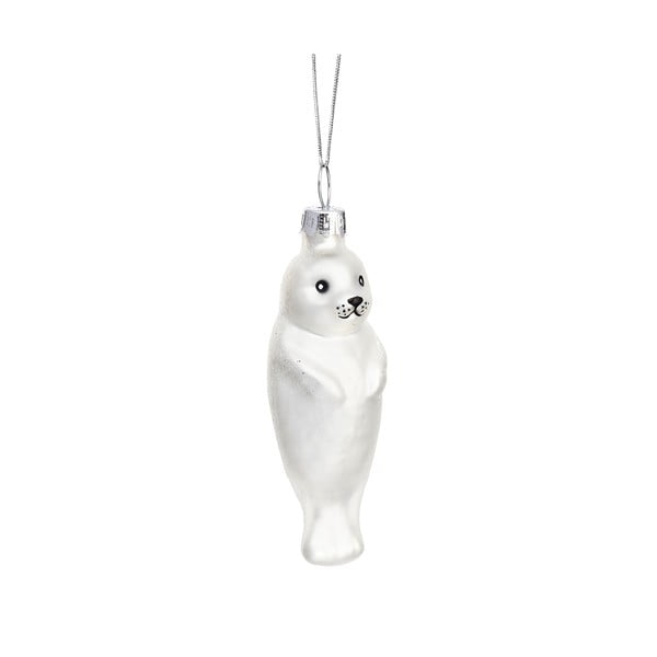 Iš stiklo rankų darbo eglutės papuošimas 9 cm Baby Seal – Sass & Belle