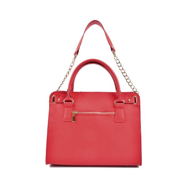Raudona odinė rankinė Roberta M Durio Rosso-image-1