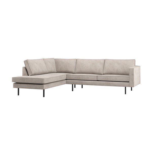 Kreminės spalvos kampinė sofa (su kairiuoju kampu/su gultu) Rodeo – WOOOD