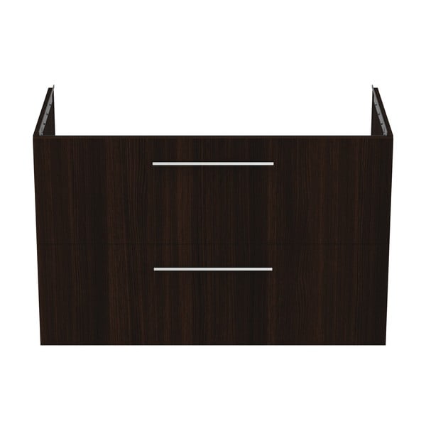 Pakabinama spintelė po kriaukle tamsiai rudos spalvos iš ąžuolo 100x63 cm i.Life B – Ideal Standard