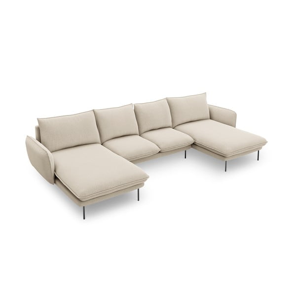 Smėlio spalvos U formos sofa Cosmopolitan Design Vienna-image-3