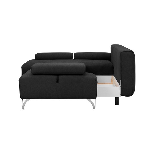 Tamsiai pilka kampinė sofa-lova Windsor & Co Sofas Virgo, kairysis kampas-image-4
