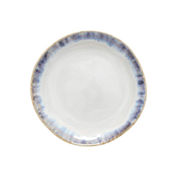 Baltos spalvos/mėlynos spalvos desertinė iš akmens masės lėkštė ø 15 cm Brisa – Costa Nova