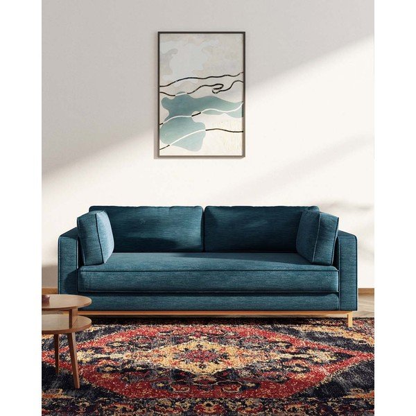 Sofa tamsiai mėlynos spalvos 222 cm Celerio – Ame Yens-image-3