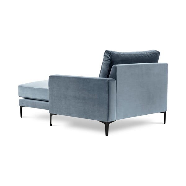 Šviesiai mėlynas aksominis poilsio gultas Kooko Home Harmony, kampas dešinėje-image-3