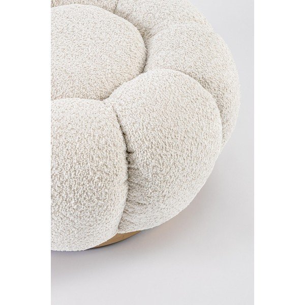 Kreminės spalvos taburetė iš boucle Florel – Bizzotto-image-3