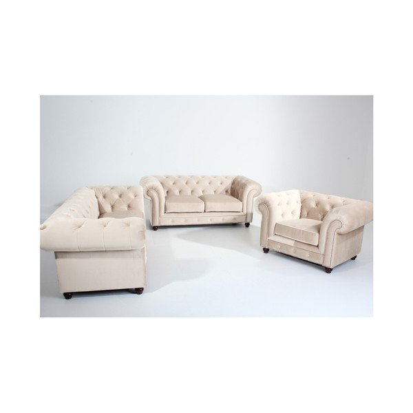 "Max Winzer Orleans Velvet Cream" fotelis-image-1