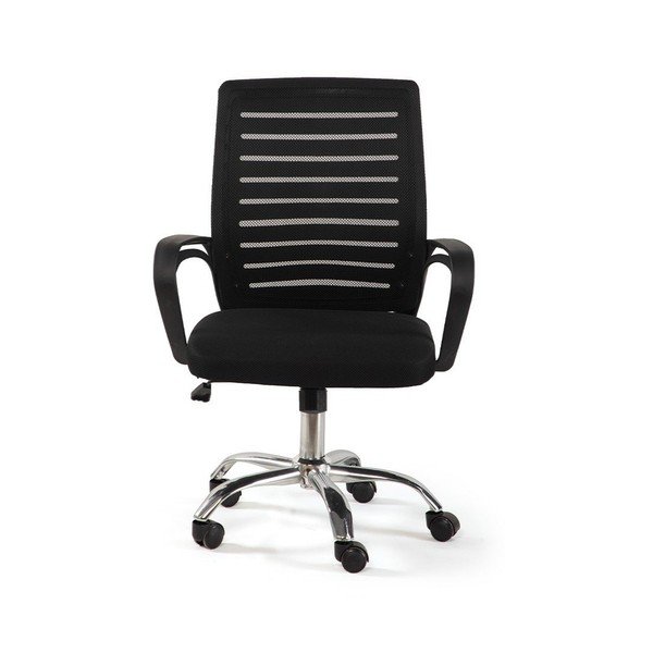 Juodos spalvos iš audinio biuro kėdė Evon – Bonami Essentials-image-2