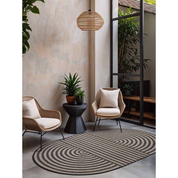 Juodos spalvos/kreminės spalvos lauko ir vidaus kilimas 160x230 cm Haringey Woodfield – Ted Baker-image-1