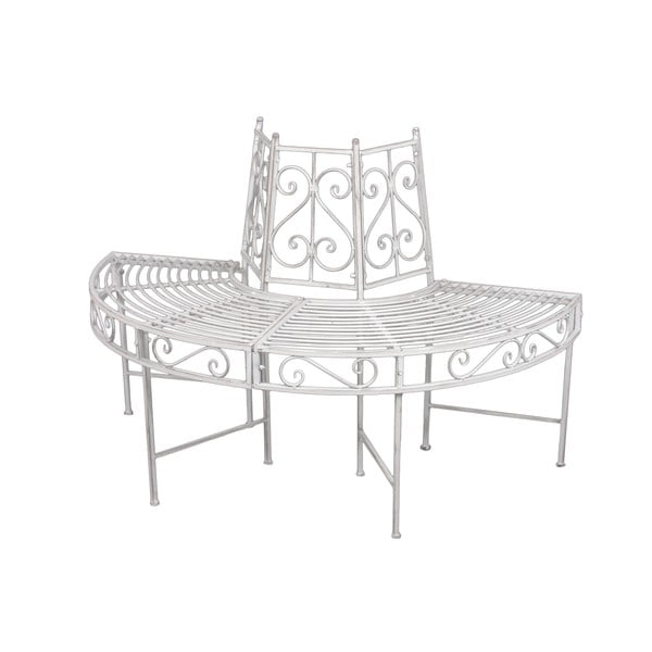 Metalinis sodo suoliukas baltos spalvos Varda – Garden Pleasure