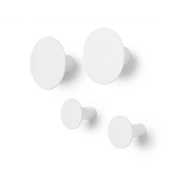 4 baltų sieninių kabliukų rinkinys "Blomus Ponto