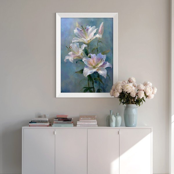 Spausdintas paveikslas su rėmeliu 56x75 cm Lilies – Styler-image-2