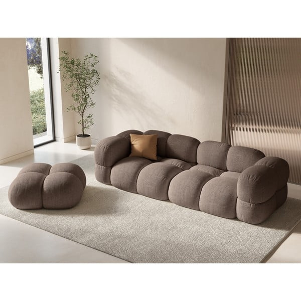 Rudos spalvos sofa 250 cm Loretto – Cosmopolitan Design-image-1