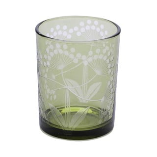 Žalios spalvos stiklinės žvakidės Ego Poppy dekoras