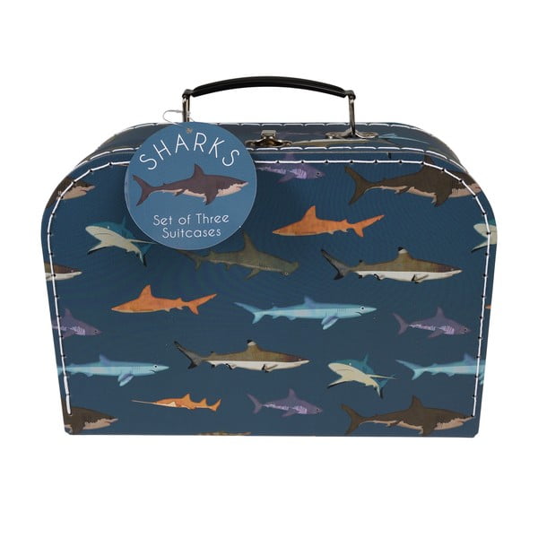 3 vaikiškų lagaminų rinkinys Sharks - Rex London-image-2
