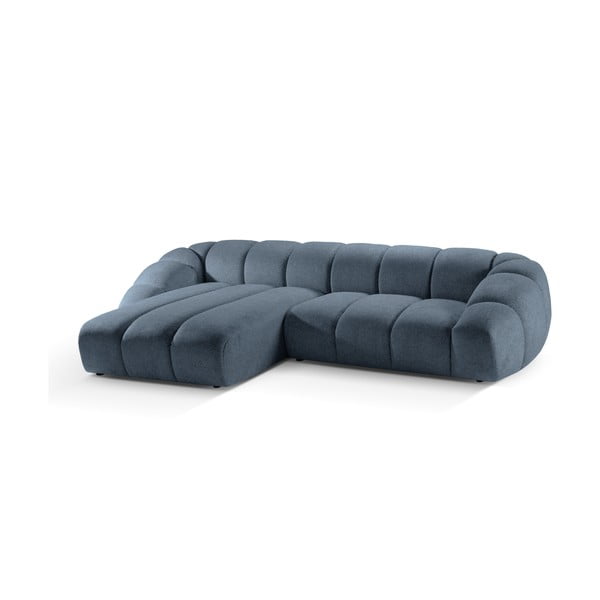 Kampinė sofa mėlynos spalvos (su kairiuoju kampu) Diana – Micadoni -image-2
