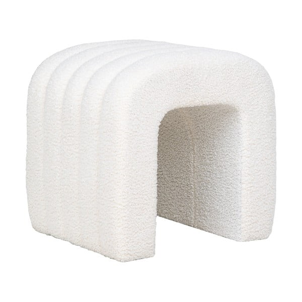 Iš boucle pufas baltos spalvos Colma – House Nordic