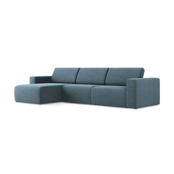 Mėlynos spalvos modulinė kampinė sofa (su kairiuoju kampu) Kalea – Makamii-image-2
