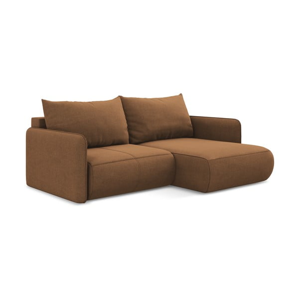 Oranžinės spalvos sulankstoma/su sandėliavimo vieta kampinė sofa (su dešiniuoju kampu) Nanea – Makamii-image-4