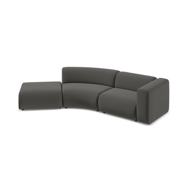 Pilkos spalvos iš velveto gultas (su kairiuoju kampu) Ekahi – Makamii-image-4