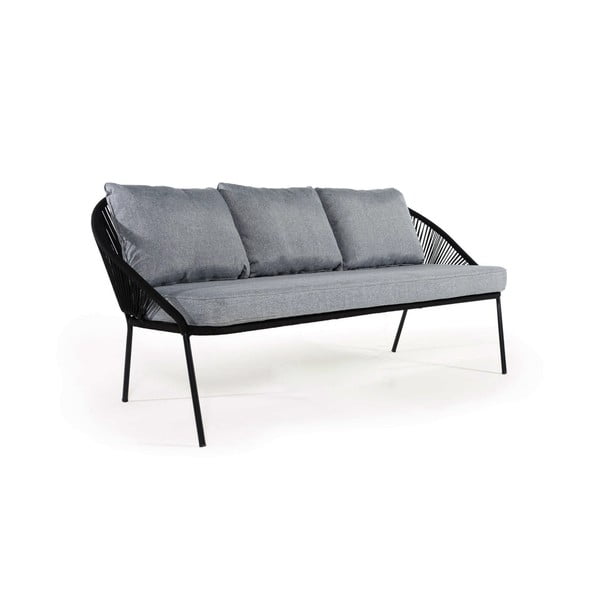 Juoda trivietė sodo sofa Bonami Selection North-image-1
