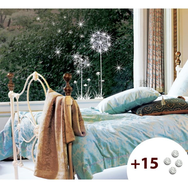 Lipdukų ir 15 Swarovski kristalų rinkinys Ambiance Dandelion Flowers-image-2