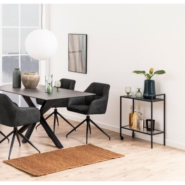 Juodas serviravimo staliukas Actona Seaford-image-1