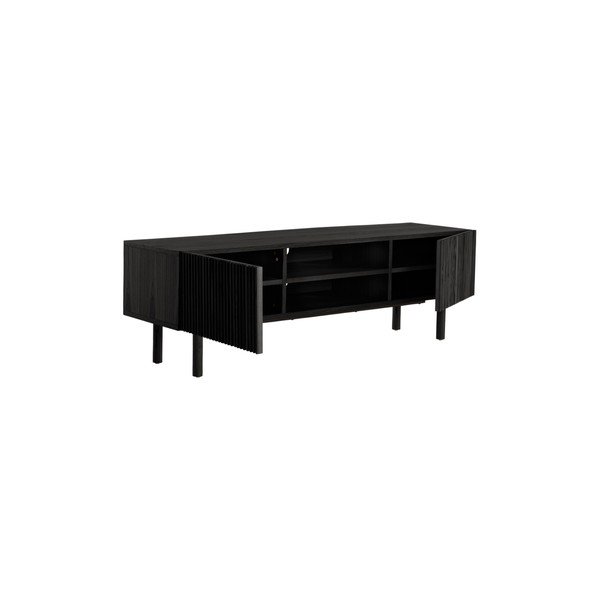 Juodos spalvos TV spintelė iš uosio 160x50x43 cm Sion – Jotex-image-4