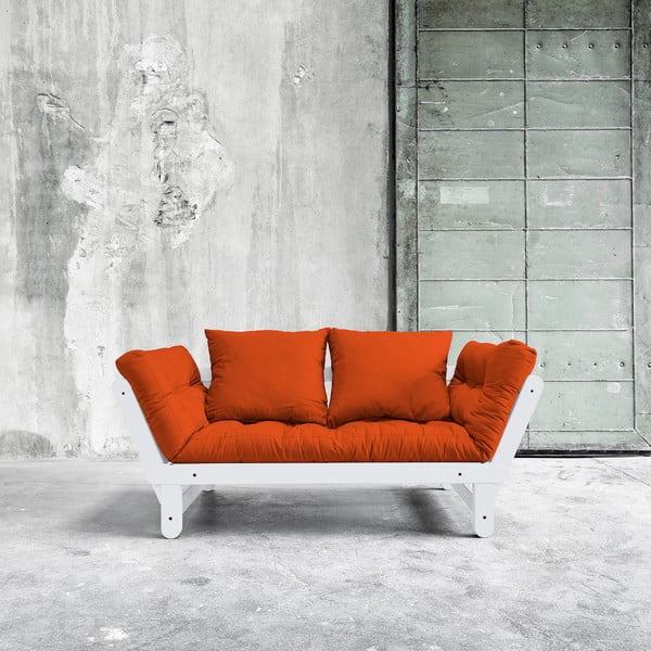Sofa lova "Karup Beat" balta/apelsininė-image-1