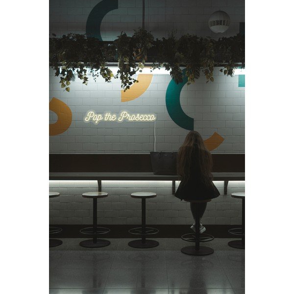 Balta sieninė šviečianti dekoracija Candy Shock Prosecco-image-1