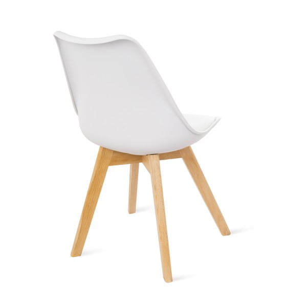 2 baltų kėdžių su bukmedžio kojomis rinkinys Bonami Essentials Retro-image-3