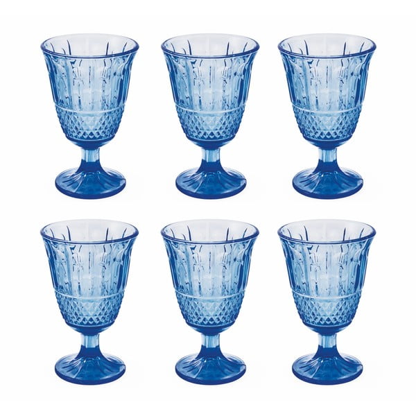 6 mėlynų "Villa d'Este Elegance" puodelių rinkinys