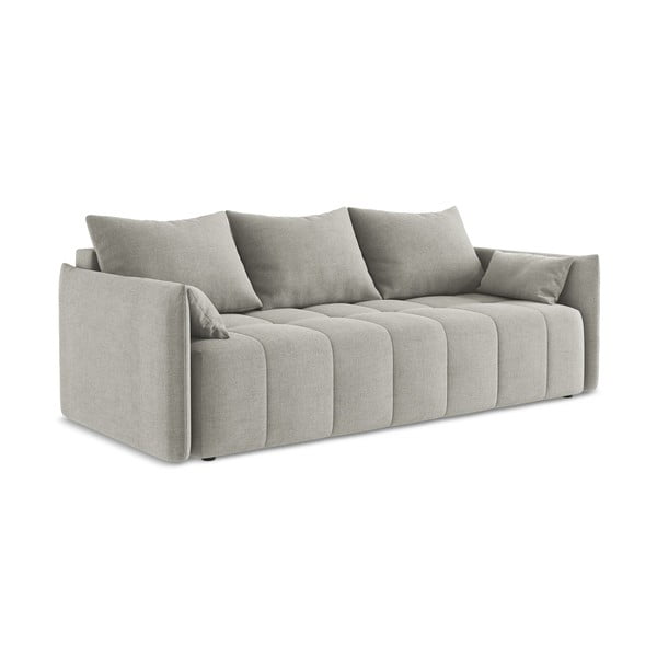 Šviesiai pilkos spalvos sulankstoma/su sandėliavimo vieta sofa 225 cm Moku – Makamii-image-2