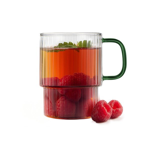 Žalios spalvos iš stiklo puodeliai 2 vnt. kapučino 350 ml Livio – Vialli Design-image-4