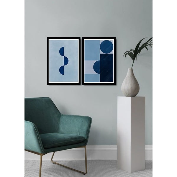 Paveikslai 2 vnt. 36x51 cm Shapes – Wallity-image-1