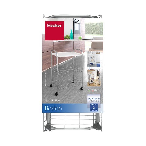 "Metaltex" Bostono mobilioji dviejų aukštų lentyna, 39 cm ilgio-image-1