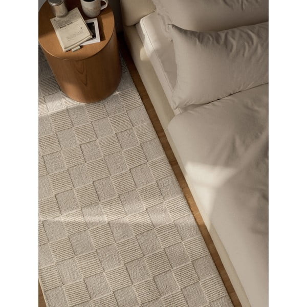 Rankų darbo kreminės spalvos iš vilnos kilimas 80x200 cm Scala – Villeroy&Boch-image-3