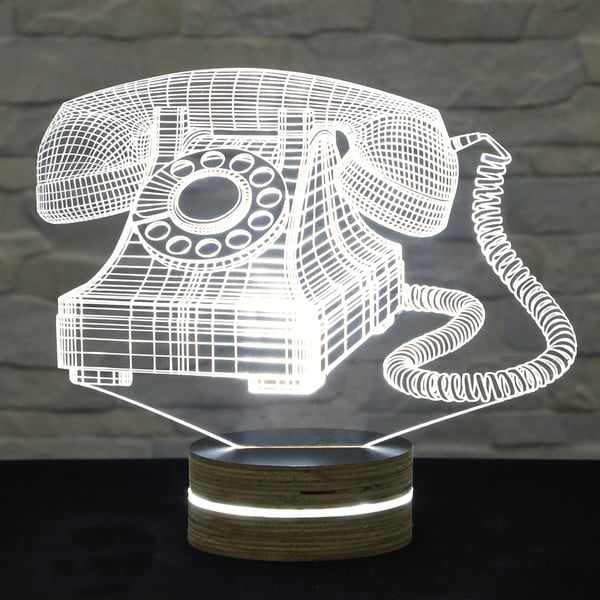 3D stalinis šviestuvas Senas telefonas