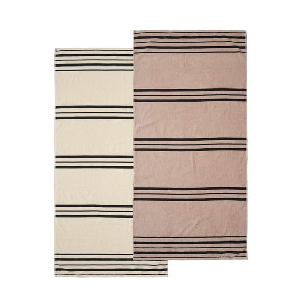 Paplūdimio rankšluostis smėlio spalvos 75x150 cm Banded Stripe – Catherine Lansfield