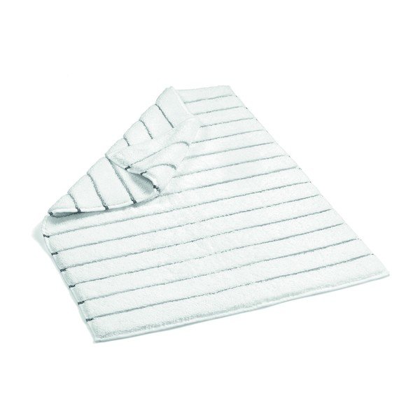 Baltai pilkas medvilninis vonios kilimėlis Foutastic Striped Terry, 60 x 90 cm